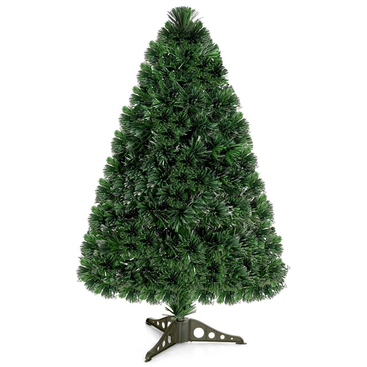 Green Pre-Lit Fiber Optic Christmas Tree LED Lights Indoor Holiday Decor